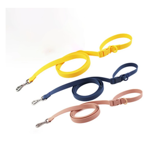 Waterproof Silicone Dog Lead with Adjustable Handle Purple