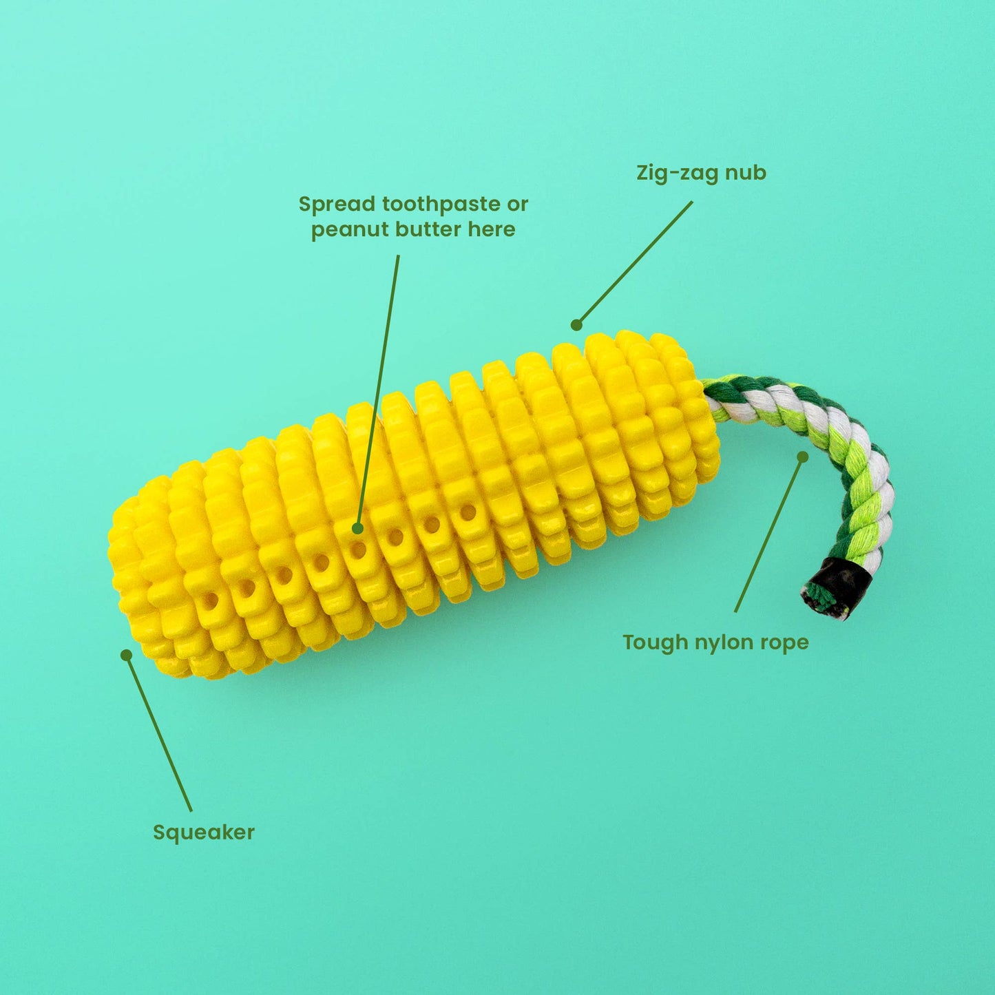 Corn-Shaped Dental Chew Toy: Yellow