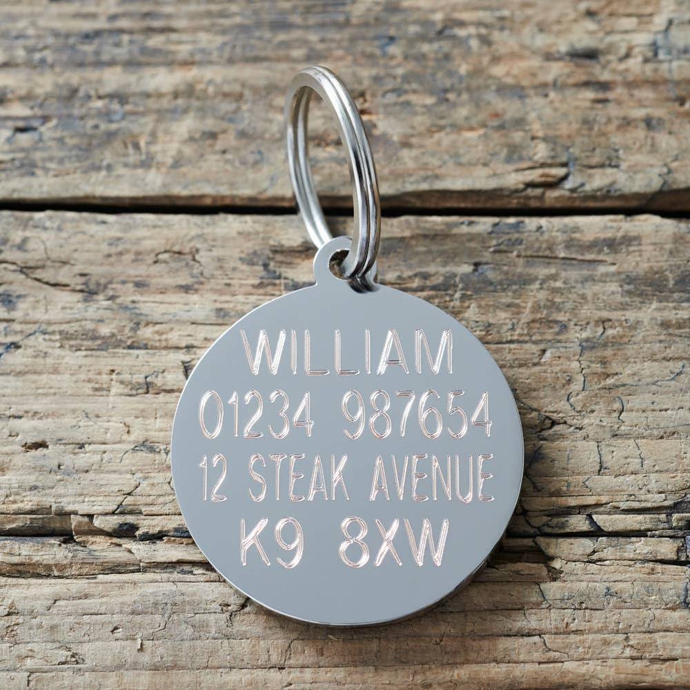 Dog ID Name Tag - "Not All Who Wander Are Lost Bit I Am"