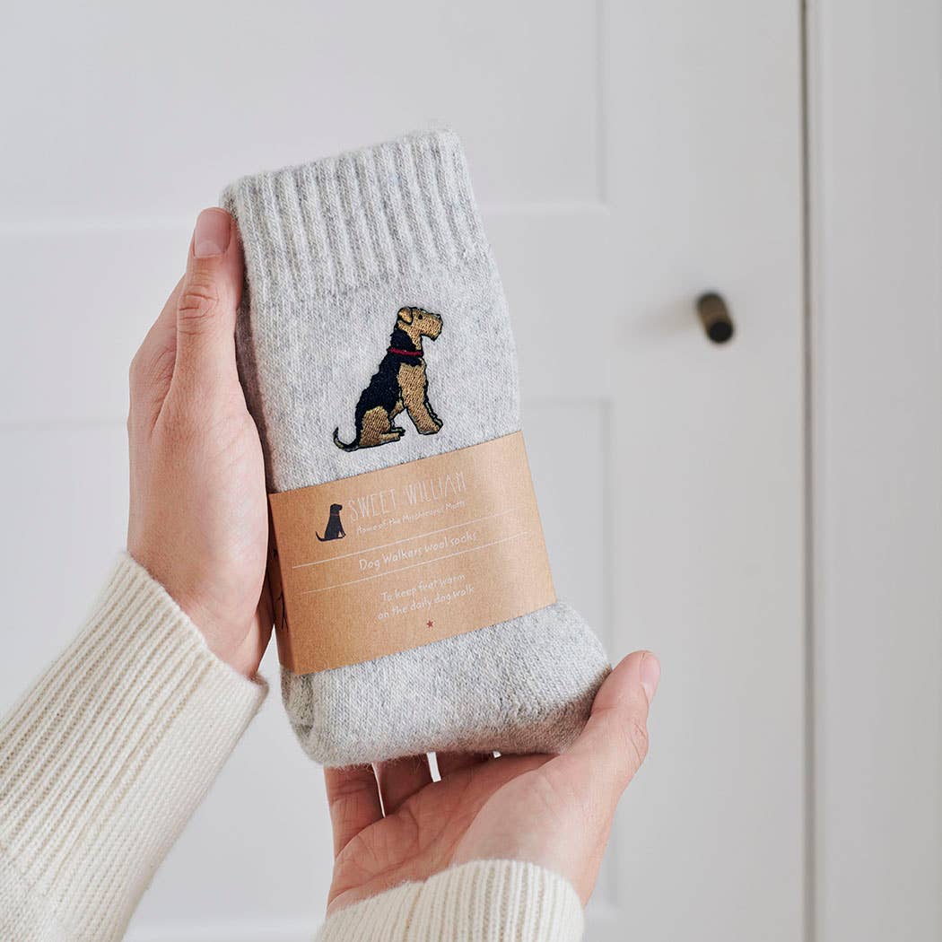 Dog Walking socks -  Airedale / Lakeland / Welsh Terrier