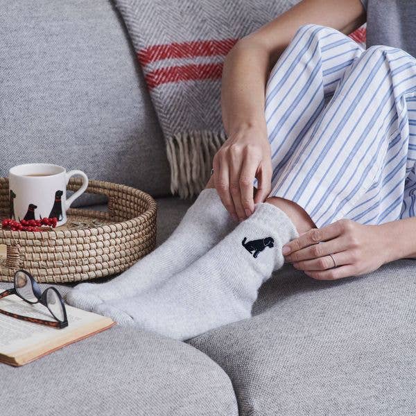 Dog Walking socks -  Cockapoo / Labradoodle (Black)