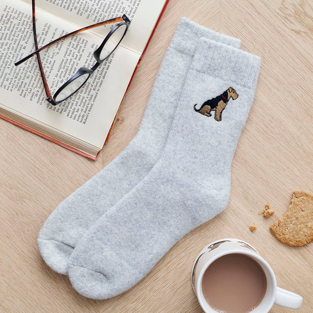 Dog Walking socks -  Airedale / Lakeland / Welsh Terrier