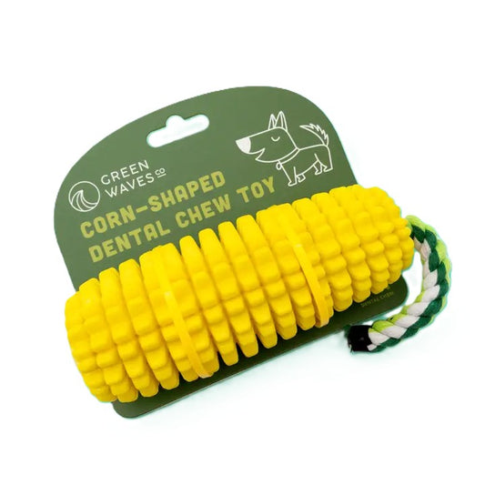Corn-Shaped Dental Chew Toy: Yellow