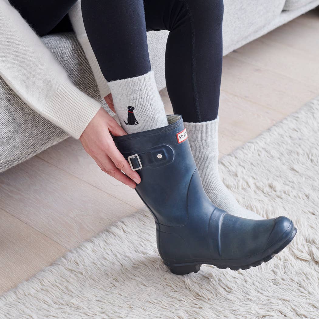 Dog Walking socks - Black Labrador